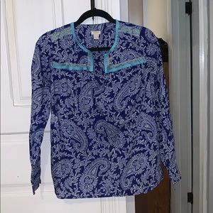 Jcrew paisley blouse